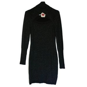 Derek Heart Black Sparkled Dress, Size M